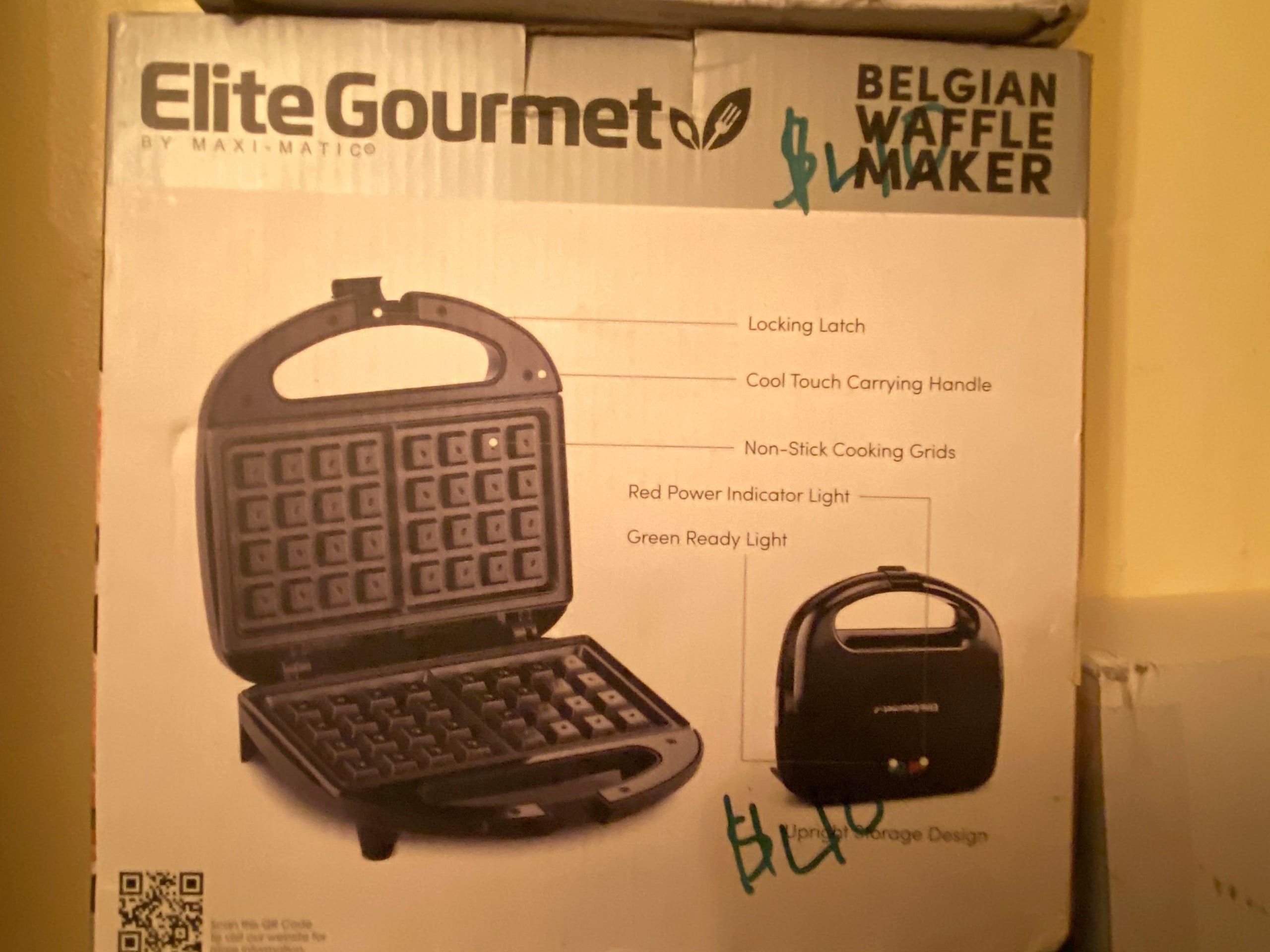 Elite Gourmet Maxi-Matic Electric Nonstick Belgian Waffle Iron